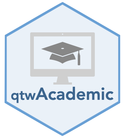 qtwAcademic hex sticker